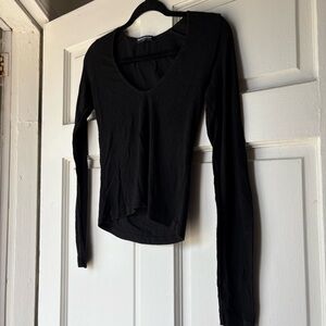 Brandy Melville Black V-Neck Blouse. SMB